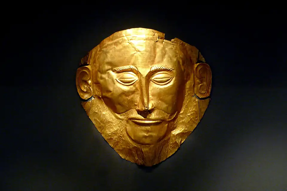 Het zogenoemde masker van Agamemnon.