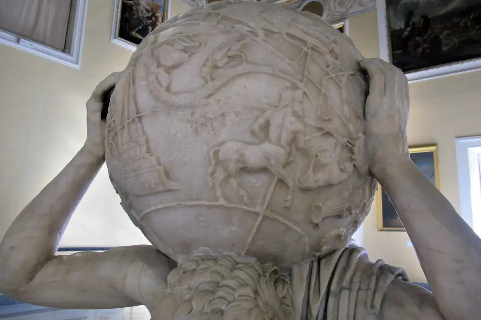 De Farnese Atlas, Romeins beeld uit de tweede eeuw.