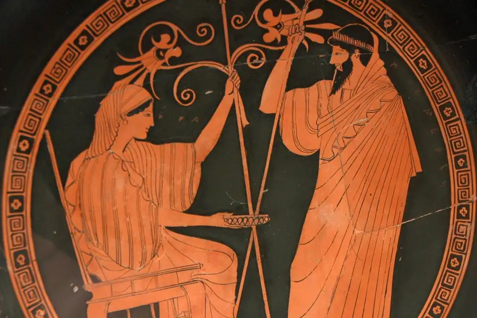 Antieke afbeelding van Prometheus.