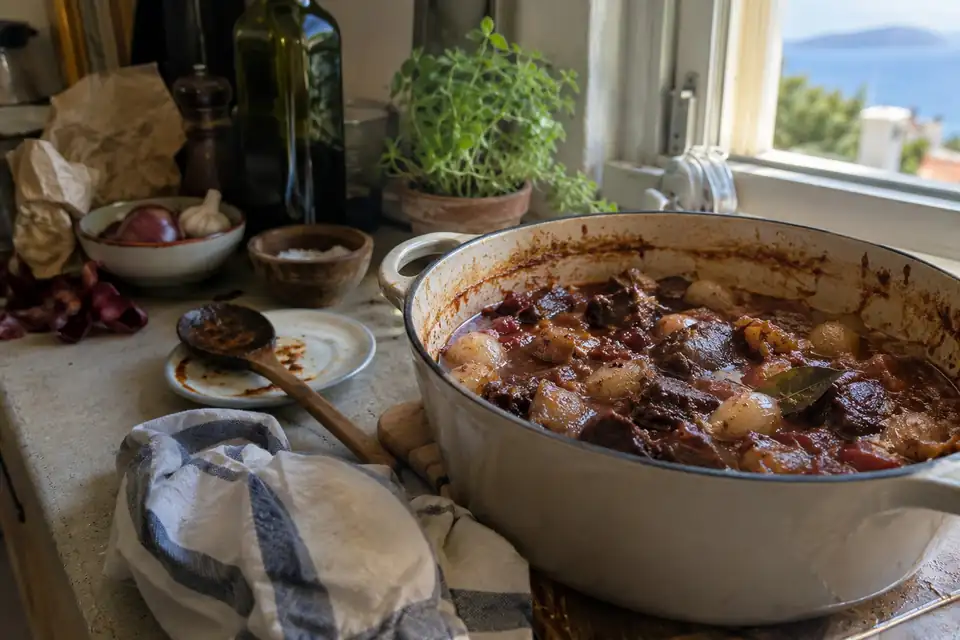 Beeld bij Stifado maken.